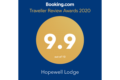 2019 booking.com award for Hopewell Lodge in NZ